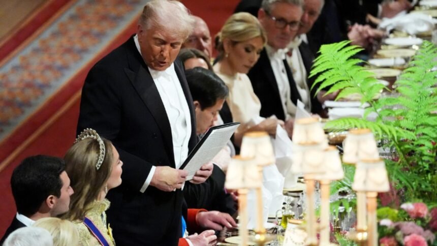 O seară de neuitat la Castelul Windsor: Donald Trump sub razele strălucitoare ale regalității 1 banchet regal plin de fast la castelul windsor din marea britanie pentru donald trump foto 68cb9103e6d75