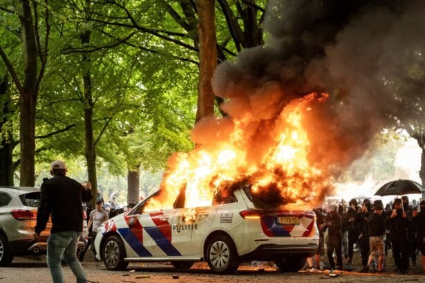 dutch police clash with anti immigration protesters in the hague 68cee0a75a9e8