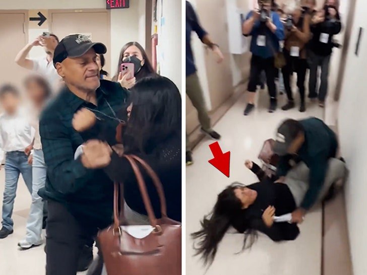 Agresivitate în sala de judecată: un agent ICE atacă o femeie în New York 1 ice agent roughs up woman in nyc courthouse confrontation on video 68d6ae672272f