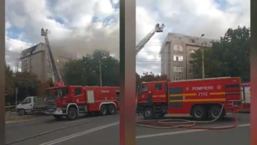 Flăcări feroce în mansarda unui imobil din Constanța: acțiune de salvare de mari proporții 1 mansarda unui bloc din constanta a fost cuprinsa de flacari mobilizare impresionanta de forte la fata locului 68c6df194b2b6