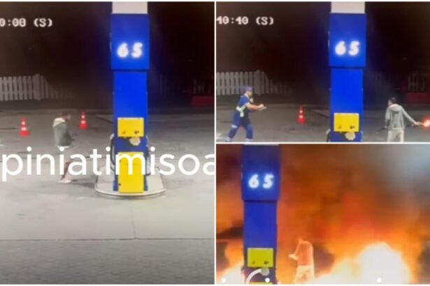 panica in judetul timis un individ beat a dat foc pompei de benzina si ameninta ca se sinucide 68bbf247c7b7b