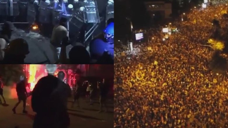 proteste violente in serbia politistii au tras cu gaze lacrimogene protestatarii vor ca presedintele sa isi dea demisia 68bbe89191081