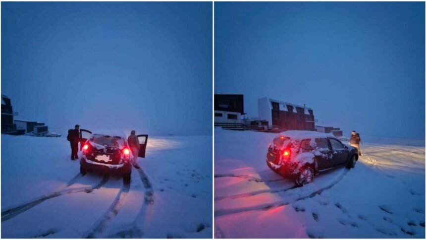 cinci persoane salvate de jandarmii montani din parang masinile lor au ramas blocate in zapada 68e01b2cbd7f4