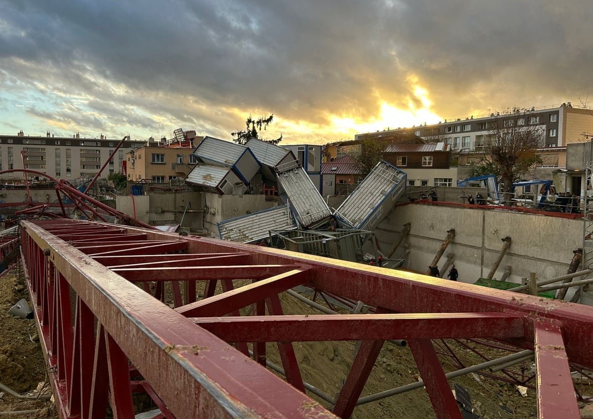 one dead after rare tornado topples construction cranes near paris 68f70603556a2