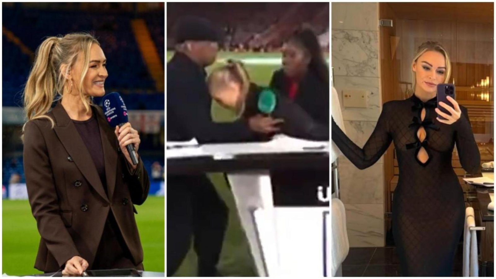 incident socant in direct o prezentatoare a lesinat inaintea unui meci amical 69314b6f15a82