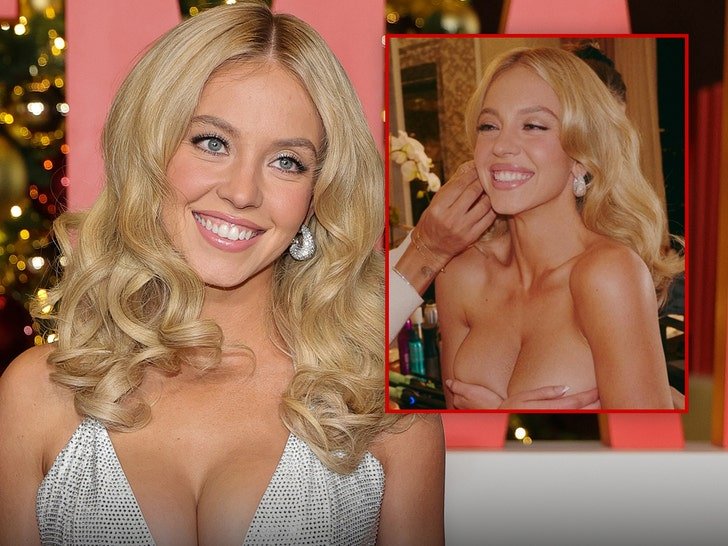 sydney sweeney holds onto chest in topless photo 693468e0cb8a9